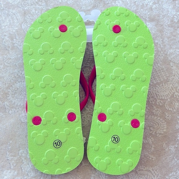 Brand New Disney Park Colorful Fruit Thong Flip Flops Sandals Green Mickey Mouse - Picture 9 of 15